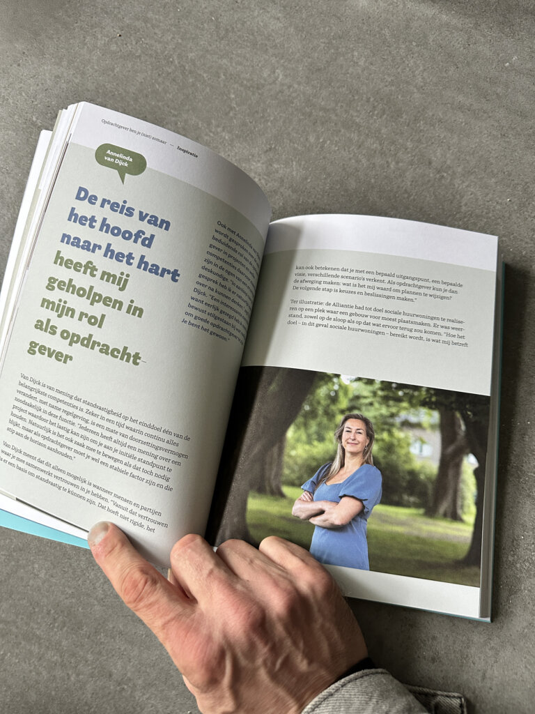 Binnenwerk boek 'Opdrachtgever ben je (niet) zomaar'